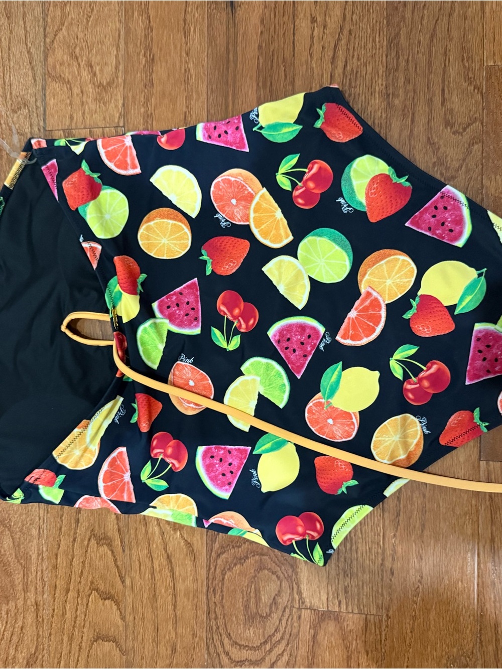 Women’s Victoria's Secret / Pink Multicolor Keyhole Fruit Print One-Piece, L